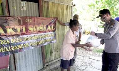 Peduli-Sesama,-Polres-Belu-dan-Jajaran-Gelar-Baksos-Serentak-Ringankan-Beban-Warga-Terdampak-Covid-19
