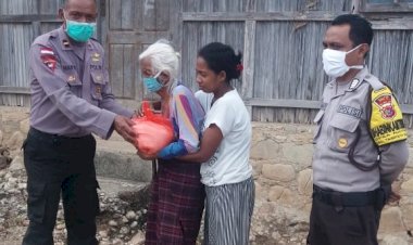 Salurkan-Baksos-Jelang-Hari-Bhayangkara-ke-74,-Polsek-Tasifeto-Barat-Prioritaskan-Janda-Tua-dan-Lansia