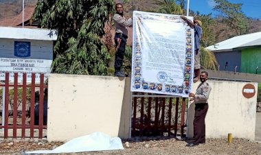 Dari-Baliho-Hingga-Selebaran,-Polres-Belu--Gencar-Gaungkan-Maklumat-Kapolri-Tentang-Kepatuhan-Protokol-Kesehatan-dalam-Pilkada-2020