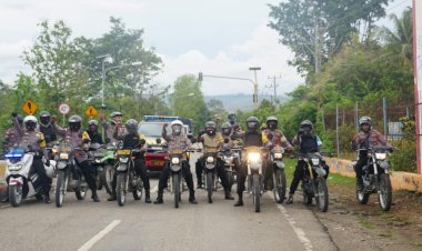 Cipta-Kondisi-Jelang-Debat-Terbuka-Paslon--Bupati-tahun-2020,-Kapolres-Belu-Bareng-Pejabat-Utama-Gelar-Patroli-Sepeda-Motor