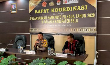 Evaluasi-Pelaksanaan-Kampanye-Pilkada-2020,-Polres-Belu-Gelar-Rakor-Bersama-TNI-dan-Penyelenggara-Pemilu