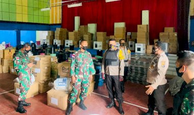 Sambil-Patroli,-Kapolres-Belu-Bersama-Dandim-dan-Dansatgas-Cek-Gudang-Logistik-KPU,-Ini-Tujuannya