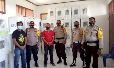 Pasca-Pemungutan-Suara-Pilkada-2020,-Anggota-Polres-Belu-dan-Jajaran-1x24-Jam-Jaga-Kotak-Suara-di-PPK