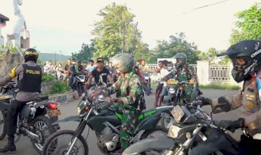 Simak-Video,-Kapolres-Belu-Bersama-Anggota-Halau-Konvoi-Massa-Pasca-Pungut-Suara-Pilkada-2020