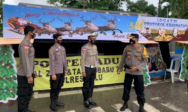 Pastikan-Kesiapan-Anggota-Jelang-Pengamanan-Natal,-Kapolres-Belu-Cek-Pos-Pam-dan-Pos-Terpadu-Lilin-2020