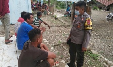 Covid-19-Belum-Mereda,-Bhabinkamtibmas-desa-Kewar-Imbau-Masyarakat-Pakai-Masker-dan-Jaga-Jarak