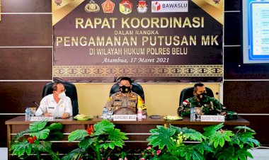 Libatkan-Instansi-Terkait,-Polres-Belu-Gelar-Rakor-Kesiapan-Pengamanan-Putusan-MK-Sengketa-Pilkada