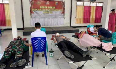 Solidaritas-untuk-Kemanusiaan,-Polres-Belu-Bersama-TNI-dan-Brimob-Donor-Darah-Sambut-Hari-Bhayangkara-ke-75