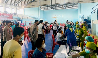 Polres-Belu-Gelar-Vaksinasi-Massal-di-17-Titik-Sambut-Hari-Bhayangkara-ke-75