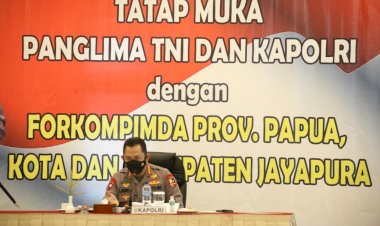 Pimpin-Rapat-Forkopimda-Jayapura,-Kapolri-Tekankan-Kesiapan-PON-dan-Penanganan-Covid-19