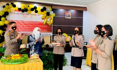 Di-Kemas-Sederhana,-Polres-Belu-Gelar-Syukuran-di-Hari-Jadi-Polwan-ke-73