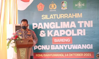 Silahturahmi-dengan-PCNU-Banyuwangi,-Kapolri-Ajak-Perkuat-Penanganan-Covid-19