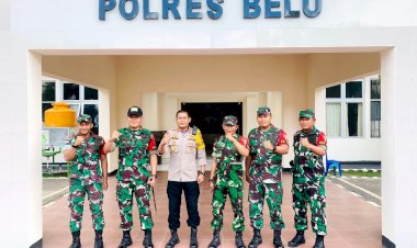 Kapolres-Belu-Terima-Kunjungan-Silaturahmi-Dansatgas-Pamtas-RI-RDTL-Yon-743/PSY