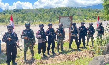 Hari-H-Pilpres-Timor-Leste,-Polres-Belu-bersama-TNI-dan-Brimob-Serentak-Gelar-Patroli-Bersama-di-Wilayah-Tapal-Batas