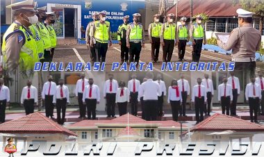 Bangun-Komitmen-Bersama,-Sat-Lantas-Dan-Sat-Reskrim-Polres-Belu-Melaksanakan-Deklarasi-Pakta-Integritas