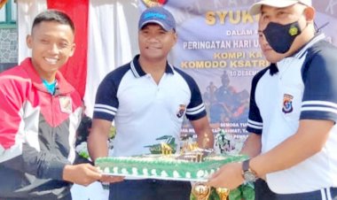 Rayakan-Hari-Jadinya-ke-3,-Prajurit-Kompi-Kavaleri-KKA-dapat-Kejutan-Manis-dari-Polres-Belu