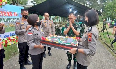 Sinergitas-Tanpa-Batas,-Kapolres-Belu-Beri-Kejutan-di-Hari-Ulang-Tahun-Yonif-RK-744/SYB-ke-45