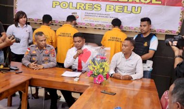 Amankan-Empat-Tersangka,-Polres-Belu-Gelar-Konferensi-Pers-Pengungkapan-Kasus-Persetubuhan-Terhadap-Anak