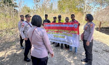 Stop-Bakar-Hutan-dan-Lahan,-Pesan-Anggota-Polres-Belu-ke-Masyarakat-di-Hari-ke-10-Ops-Bina-Karuna-Turangga-2023