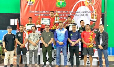Bravo,-Polres-Belu-Raih-Juara-1-dan-3-Turnamen-Badminton-Dandim-Cup-Sambut-HUT-TNI-Ke-78