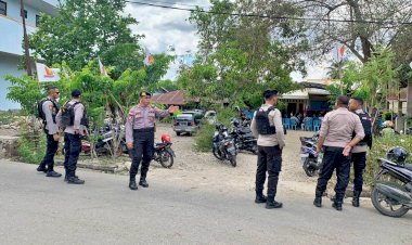 Jamin-Situasi-Kondusif-di-Pemilu-2024,-Satgas-OMB-Polres-Belu-Turun-Amankan-Kampanye-Partai-Gerindra