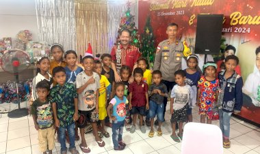 Penuh-Sukacita,-Kapolres-Belu,-AKBP-Richo-N.D-Simanjuntak-Rayakan-Natal-Bersama-Warga-Perbatasan