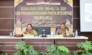 Awali-Tahun-2024,-Kapolres-Belu-Pimpin-Sosialisasi-DIPA/RKA-KL-T.A-2024-dan-Penandatanganan-Pakta-Integritas