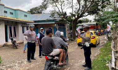 Berjibaku-di-Hari-Libur,-Satgas-Preventif-OMB--Polres-Belu-Turun-ke-Kuneru-Amankan-Kampanye-Caleg-Partai-Gerindra