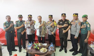 Kapolres-Belu-bersama-Bupati-dan-Forkopimda-Sambut-Kedatangan-Uskup-TNI-Polri,--Ignatius-Kardinal-Suharyo