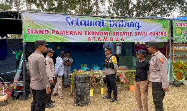 Jamin-Situasi-Kondusif,-Personel-Gabungan-Polres-Belu-Amankan-Pekan-Pameran-Ekonomi-Kreatif-Tingkat-Keuskupan-Atambua