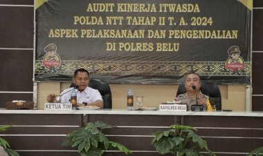Disambut-Kapolres-Belu,Tim-Itwasda-Polda-NTT-Lakukan-Audit-Kinerja-Tahap-II-TA.-2024