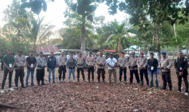 Hari-ke-46-Kampanye,-Polsek-Kakuluk-Mesak-dan-Sat-Pol-Airud-Turun-di-Tujuh-Titik-Amankan-Kampanye-Paslon-Bupati-dan-Wakil-Bupati-2024