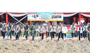 Dukung-Program-Swasembada-Pangan,-Kapolri-Panglima-TNI-Luncurkan-Gugus-Tugas-Polri