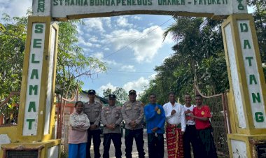 Ibadah-Minggu,-Personel-Ops-Lilin-Polres-Belu-Turun-ke-Gereja-Beri-Keamanan-dan-Kenyamanan-Umat-saat-Beribadah