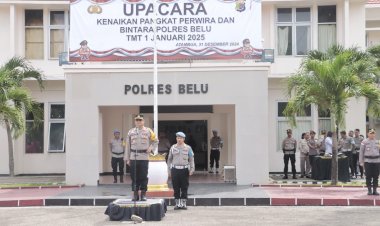 Tutup-Tahun-2024,-Kapolres-Belu,-AKBP-Benny-Miniani-Arief-Pimpin-Upacara-Kenaikan-Pangkat-Perwira-dan-Bintara-Polri