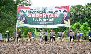 Swasembada-Pangan-2025:-Kapolda-NTT-Pimpin-Penanaman-Jagung-Serentak-di-TTU