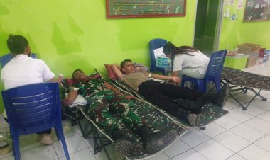 Soliditas-untuk-Kemanusiaan,-Personel-Polres-Belu-Ikut-Donor-Darah-Sambut-HUT-Korem-161/WS-ke-64