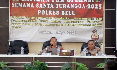 Jelang-Pengamanan-Perayaan-Paskah,-Polres-Belu-Gelar-Latihan-Pra-Operasi-Semana-Santa-Turangga-2025
