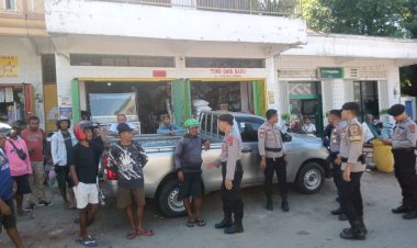 Patroli-di-Hari-Libur-Waisak,-Tim-Presisi-Samapta-Polres-Belu-Sisir-Dua-Pasar-Tradisional-Cegah-Segala-Bentuk-Aksi-Premanisme