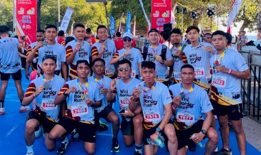 Simbol-Kolaborasi-di-Tapal-Batas,-Kapolres-Belu-bersama-Ketua-Bhayangkari-Ikut-Meriahkan-Wini-Border-Run-2025