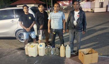 Gelar-KRYD-Malam-Hari,-Satres-Narkoba-Polres-Belu-Amankan-Puluhan-Liter-Miras-Tradisional-Siap-Edar
