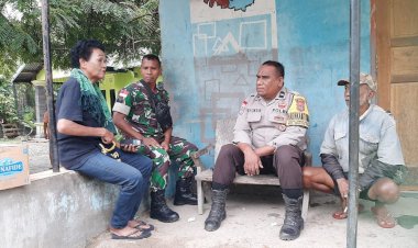 Ada-Gangguan-Kamtibmas-dan-Bencana-Alam-Segera-Lapor-Kami,-Pesan-Bhabinkamtibmas-Polres-Belu-dan-Babinsa-TNI-Saat-Sambang-ke-Warga-Binaannya