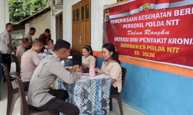 Deteksi-Dini-Penyakit-Kronis,-Bid-Dokkes-Polda-NTT-Gandeng-Klinik-Asa-Gelar-Rikkes-Berkala-Di-Polres-Belu