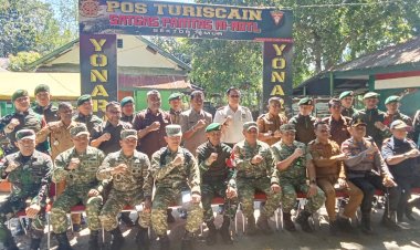 Turun-ke-Perbatasan,-Kapolres-Belu-Dampingi-Asisten-Operasi-Panglima-TNI-Kunjungi-Satgas-Pamtas-RI-RDTL