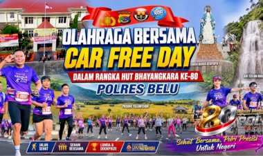 Serunya-Car-Free-Day-di-Tapal-Batas,-Ruang-Olahraga-Bersama-dan-Kekompakan-Keluarga-Besar-Polres-Belu-dan-Brimob-Sambut-Hari-Bhayangkara-ke-80