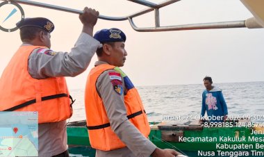 Patroli-di-Perairan-Atapupu,-Sat-Polairud-Polres-Belu-Imbau-Nelayan-Utamakan-Keselamatan-saat-Melaut