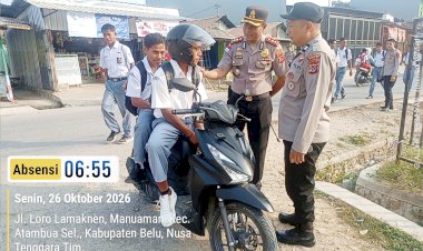Pesan-Humanis-Saat-Atur-Lalu-Lintas-Pagi,-Kapolres-Belu-Imbau-Pengendara-Tertib-Berlalu-Lintas-dan-Utamakan-Keselamatan-Saat-Berkendara