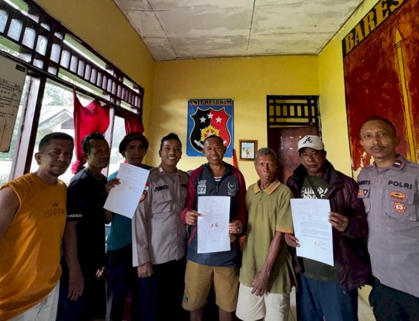 Terapkan Restorative Justice, Polsek Raihat Damaikan Warga Aitoun yang Terlibat Kasus Pengancaman