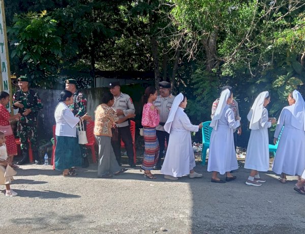 Misa Kedua Paskah 2026, Polres Belu Kembali Bersinergi dengan Instansi Terkait Bersinergi Turun ke Gereja Jamin Ibadah Berjalan Aman dan Nyaman