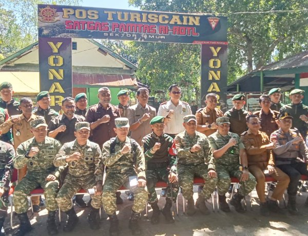 Turun ke Perbatasan, Kapolres Belu Dampingi Asisten Operasi Panglima TNI Kunjungi Satgas Pamtas RI-RDTL